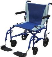 Drive Medical TS19 TranSport Aluminum Transport Wheelchair, 6" Casters, 4 Number of Wheels, 8" Rear Wheels, 9" Armrest Length, 10" Closed Width, 16" Back of Chair Height, 15" Depth of Seat Upholstery, 27" Armrest to Floor Height, 8" Seat to Armrest Height, 18" Seat to Floor Height, 19.5" Width Between Posts, 21" Width Between Armrest Pads, 18.75" Width of Seat Upholstery, 38" x 10" x 36" Folded Dimensions, UPC 822383241432 (TS19 TS-19 TS 19) 