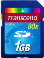 Transcend TS1GSD80 High Speed 1GB Secure Digital Memory Card, Read 13MB/s, Write 8MB/s, Compatible with SD Specification Ver. 1.1, Mechanical Write Protection Switch, Supports Copy Protection for Recorded Media(CPRM) for music and other commercial media, Forward compatibility to MultiMediaCard Version 2.11, UPC 760557797548 (TS-1GSD80 TS 1GSD80 TS1G-SD80 TS1G SD80) 