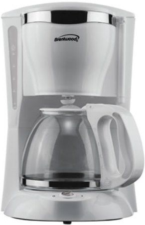 Brentwood TS-216 Coffee Maker in White, 12 Cup Capacity, Cool Touch Housing and Handle, Removable Filter Basket, Water Level Indicator, On and Off Switch, Tempered Heat-resistant Glass Serving Carafe, Warming Plate to Keep Coffee Hot, Anti-Drip Feature, 900 Watts Power, cETL Approval Code, Dimension (LxWxH) 8 x 9.25 x 12.25, Weight 4 lbs., UPC 857749002006 (TS216 TS 216) 