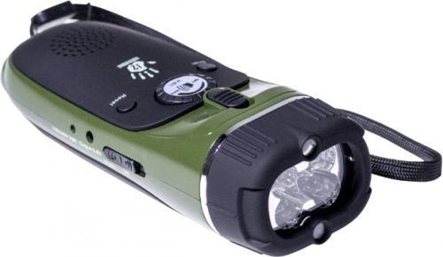 12 Survivors TS23000 Emergency Hand Crank Radio/Flashlight; Output voltage: Per minute rate is 120rpm, Max voltage is 6V when accelerated; Max output power: 1.2W; LED lights: At full charge, 7 LED lights at 1.5 hrs; Hand crank dynamo: Dynamo 1 minute (120 rpm/min), 5 LED over 10 min, radio 5-6 min; FM frequency range: 88-108 MHZ; FM Radio: Max power is .2W, sensitivity 18-23uV; UPC 810119010254 (TS23000 TS23000)