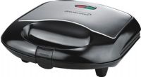 Brentwood Appliances TS-240B Sandwich Maker in Black Color, Stylish Brushed Stainless Steel and Black Finish, Non-Stick Coating, Cool Touch Housing and Handle, Power and Ready Light Indicators, Cord Storage, Dimensions 9"L x 9"W x 3.5"H, Weight 2.65 lbs, UPC 181225802409 (BRENTWOODTS240B BRENTWOODTS-240B BRENTWOODTS 240B BRENTWOOD TS 240B BRENTWOOD-TS-240B TS240B) 
