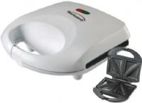 Brentwood Appliances TS-240W Sandwich Maker, White, Non-Stick Coating, Cool Touch Housing and Handle, Power and Ready Light Indicators, Cord Storage, Stands Upright for Compact Storage, UPC 71010001099 (TS240W TS 240W TS-240 TS240-W TS240WHT)