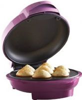 Brentwood TS252 Mini Cupcake Maker, Purple Finish, Round Grid/Plate Shape, 1 Number of grids/plates, Circle Shape, Non-stick coating, Convenient cord wrap, Grids/Plates, Indicator Light, 1" Handle length, 6" Cord Length,  4.5" Overall Height - Top to Bottom, 8.75" Overall Width - Side to Side, 9.75" Overall Depth - Front to Back, UPC 181225201448 (TS252 TS-252 TS 252) 