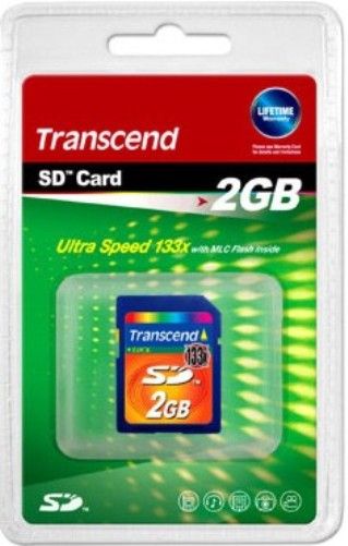 Transcend TS2GSD133 Secure Digital SD 2GB Memory Card, Data transfer rate Up to 133X speeds, Conforms to the Secure Digital Card interface standard, Postage stamp-sized for portable convenience, Easy to use, plug-and-play operation, Built-in Error Correcting Code (ECC) to detect and correct transfer errors, UPC 760557811534 (TS-2GSD133 TS 2GSD133 TS2G-SD133 TS2G SD133)