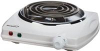 Brentwood TS-322 Electric Single Burner in White, Automatic Safety Shut-Off with Thermal Fuse, Fast-Heat Up, Cast Iron Heating Element, Durable, Easy to Clean Powdered Housing, Thermostat Regulated Variable Temperature Control, Power Light Indicator, UPC 857749002174 (TS322 TS 322) 