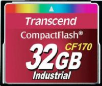 Transcend TS32GCF170 Flash memory card, 32 GB Storage Capacity, 170x : 89.8 MB/s read 38.15 MB/s write Speed Rating, CompactFlash Card Form Factor, MLC NAND Flash Technology, 3.3 / 5 V Supply Voltage, 1,000,000 hours MTBF, -13 °F Min Operating Temperature, 185 °F Max Operating Temperature, UPC 760557825074 (TS32GCF170 TS32-GCF-170 TS32 GCF 170) 