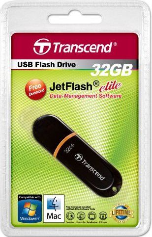 Transcend TS32GJF300 JetFlash 300 32GB Flash Drive, Black, Fully compatible with Hi-speed USB 2.0 interface, Easy Plug and Play installation, USB powered, No external power or battery needed, LED status indicator, Extremely slim and portable, Lanyard / key ring attachment loop, Exclusive Transcend Elite data management software, UPC 760557819172 (TS-32GJF300 TS 32GJF300 TS32G-JF300 TS32G JF300)
