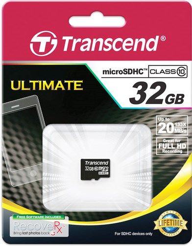 Transcend TS32GUSDC10 microSDHC Class 10 (Premium) 32GB Memory Card without Adapter, Fully compatible with SD 3.0 Standards, Class 10 speed rating guarantees fast and reliable write performance, Easy to use, Plug-and-play operation, Built-in Error Correcting Code (ECC) to detect and correct transfer errors, UPC 760557821939 (TS-32GUSDC10 TS 32GUSDC10 TS32G-USDC10 TS32G USDC10)
