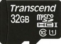 Transcend TS32GUSDCU1 Flash Memory Card, 32 GB Storage Capacity, 90 MBps Maximum Read Speed, UHS Class 1 / Class10 SD Speed Class, micro SDHC Form Factor, 2.7 - 3.6 V Supply Voltage, Auto Stand-by mode, Auto-sleep mode, ECC support Features, UPC 760557824978 (TS32GUSDCU1 TS32-GUSDC-U1 TS32 GUSDC U1) 