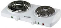 Brentwood TS-368 Electric Double Burner in White, 1500 Watts Power, Automatic Safety Shut-Off with Thermal Fuse, Thermostat Regulated Variable Temperature Control, Fast-Heat Up, Cast Iron Heating Element, Power Light Indicator, Durable, Easy to Clean Chromed Housing, cETL Approval Code, Dimension (LxWxH) 18.5 x 11 x 3.5, Weight 5.0 lbs., UPC 857749002198 (TS368 TS 368) 