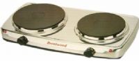 Brentwood Appliances TS-370 Countertop Portable Electric Dual Burner, Chrome, Twin Heating elements with two wattage levels - Left burner 1000 Watts and Right Burner 440 Watts, Individual power indicator lamps, Cool touch side panels, Seperate adjustable thermal control switches for each element (TS370 TS 370) 