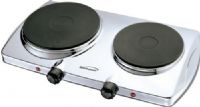 Brentwood TS-372 Double Hotplate Chromed Electric Burner, 1440 Watts, Automatic Safety Shut-Off with Thermal Fuse, Thermostat Regulated Variable Temperature Control, Fast-Heat Up, Cast Iron Heating Element, Durable, Easy to Clean Chromed Housing, Power Light Indicator, cETL Approval, UPC 857749002211 (TS372 TS 372) 