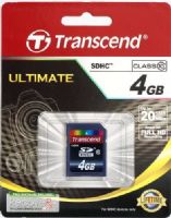 Transcend TS4GSDHC10 SDHC Class 10 (Ultimate) Memory Card, 4GB Capacity, Fully compatible with SD 3.0 Standards, SDHC Class 10 compliant, Easy to use, plug-and-play operation, Built-in Error Correcting Code (ECC) to detect and correct transfer errors, Complies with Secure Digital Music Initiative (SDMI) portable device requirements, UPC 760557817222 (TS-4GSDHC10 TS 4GSDHC10 TS4G-SDHC10 TS4G SDHC10) 