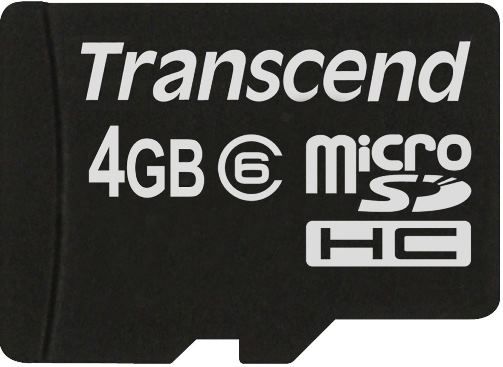 Transcend TS4GUSDC6 microSDHC Class 6 (Standard) 4GB Memory Card without Adapter, Fully compliant with the SD 2.0 standard, Only 10% the size of a standard SD card, Easy to use, Built-in Error Correcting Code (ECC) to detect and correct transfer errors, Complies with Secure Digital Music Initiative (SDMI) portable device requirements, UPC 760557813149 (TS-4GUSDC6 TS 4GUSDC6 TS4G-USDC6 TS4G USDC6)