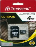 Transcend TS4GUSDHC10 microSDHC Class 10 (Ultimate) 4GB Memory Card, Fully compatible with SD 3.0 Standards, Class 10 speed rating guarantees fast and reliable write performance, Easy to use, Plug-and-play operation, Built-in Error Correcting Code (ECC) to detect and correct transfer errors, Supports auto-standby, UPC 760557820130 (TS-4GUSDHC10 TS 4GUSDHC10 TS4G-USDHC10 TS4G USDHC10) 