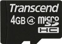 Transcend TS4GUSDHC4 microSDHC 4GB Memory Card, Fully compatible with SD 2.0 Standards, SDHC Class 4 compliant, Easy to use, plug-and-play operation, Built-in Error Correcting Code (ECC) to detect and correct transfer errors, Complies with Secure Digital Music Initiative (SDMI) portable device requirements, UPC 760557819820 (TS-4GUSDHC4 TS 4GUSDHC4 TS4G-USDHC4 TS4G USDHC4) 