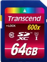 Transcend TS64GSDXC10U1 Secure Digital Extended Capacity, 64 GB Storage Capacity, UHS Class 1 / Class10 SD Speed Class, SDXC UHS-I Memory Card Form Factor, 2.7 - 3.6 V Supply Voltage, ECC support, write protection switch, Content Protection for Recorded Media Features, UPC 760557824817 (TS64GSDXC10U1  TS64-GSDXC-10U1  TS64 GSDXC 10U1) 