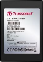 Transcend TS64GSSD630 Internal Solid State Drive, 64 GB Capacity, Multi-level cell NAND Flash Memory Type, 2.5" x 1/12H Form Factor, Serial ATA-300 Interface, 300 MBps external Drive Transfer Rate, 255 MBps read / 85 MBps write Internal Data Rate, 12780 IOPS - 4KB Random Read, 2306 IOPS - 4KB Random Write, 1,000,000 hours MTBF, 1 x Serial ATA-300 - 22 pin Serial ATA Interfaces, UPC 760557824725 (TS64-GSSD-630 TS64GSSD630 TS64 GSSD 630) 