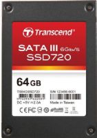 Transcend TS64GSSD720 Internal 64GB SSD Solid State Drive, Read up to 560MB/s, Write up to 540MB/s, Next Generation SATA III 6Gb/s Interface, SandForce Driven, TRIM Command support, Ultra-slim 7mm form factor, SATA 6Gbps/3Gbps/1.5Gbps connection options, Intelligent Block Management and Wear Leveling, UPC 760557822035 (TS-64GSSD720 TS 64GSSD720 TS64G-SSD720 TS64G SSD720) 