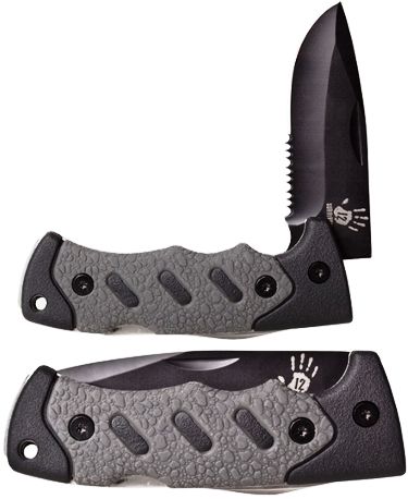 12 Survivors TS71004K Folding Knife Kit, Nylon sheath with buckle pocket, Soft anti-slip handle, Stainless steel blade, Nylon and TPR Handle, Blade Stainless steel in black finish, Overall Size 206x40x18mm, Handle Size 120x40x18mm, UPC 810119018854 (TS-71004K TS 71004K TS71004)