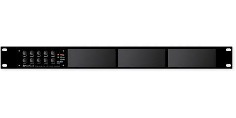 Atlas Sound TSD-RMK TSD Series Rack Mount Kit; Black Brushed Aluminum Finish; Supports up to 4 TSD Series Modules; Only Requires 1 Rack Space (1RU, 19