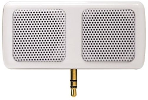 iSymphony T-SPKR1W Portable Mini Speaker - White for all iPod models and other portable audio devices - T-Speaker, Battery operated speaker, Enjoy your music without a headset, Gold-tipped stereo plug (TSPKR1W T-SPKR1 T-SPKR TSPKR1 TSPKR1 TSPKR)
