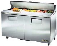 True TSSU-60-16-ADA Sandwich/Salad Unit, 15.5 cu.ft., cutting board, 300 stainless steel top - front, 2 doors, 4 shelves, white aluminium interior, 300 stainless steel floor, Front breathing, Work surface 36” high, Epoxy coated evaporator, Aluminum finished back, 8.0 Amps, 5-15 NEMA Config., 7 feet Cord Length, 312 Crated Weight (TSSU-60-16-ADA TSSU-60-16-ADA TSSU-60-16-ADA TSSU-60-16-ADA) 