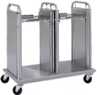 Delfield TT2-1014 Mobile Open Frame Two Stack Tray Dispenser for 11" x 15" Food Trays, Open Base Style, 60 Trays Capacity, Stainless Steel Material, 2 Number of Compartments, Unheated Style, Tray Dispensers Type, Welded stainless steel construction, UPC 400010754458 (TT2-1014 TT2 1014 TT21014) 