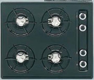 Summit TTL053 Gas Cooktop, 30 inches, Black, Electronic ignition, Gas-Spark Ignition, Set to Natural gas, converts to LP without a kit, 4 Open Burners, Porcelain Main Top, LP Convertible, 28 3/8