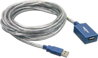 TRENDnet TU2-EX5 USB 2.0 Extension Cable-5 meters, Fully Forward and Backward Compatible with USB 1.1 Devices, Supports up to 5 USB extension layers, Repeats the USB signal to maximum consistency and performance at distance up to 25M-82ft, Compatible with Windows 98SE/ME/2000/XP and Mac OS X Operating Systems (TU2 EX5 TU2EX5 TU2-EX5)