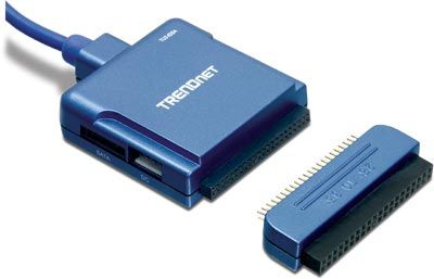 TRENDnet TU2-IDSA USB 2.0 to SATA / IDE Converter Adapter, Compliant with USB 2.0 and SATA-Serial ATA 1.0a Specifications and USB Mass Storage Class Bulk-Only Transport Specification, Compliant with Windows 98SE/ME/2000/XP/2003 Server Mac OS X, Operates IDE and SATA devices simultaneously (TU2IDSA TU2 IDSA TU2-IDSA)