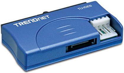 Trendnet TU-IDES IDE Device to Serial ATA Converter, Connect any IDE CD, DVD or hard drive device to an available Serial ATA port, Use your current IDE device on new SATA motherboards, Utilizes Serial ATA 1.0 and hot-pluggable technology, Master/slave hard drive emulation supported, Supports PIO mode 0~4 and Ultra DMA mode 0~7, Supports ATAPI Packet command set, and 48-bit LBA addressing (TU IDES TUIDES)