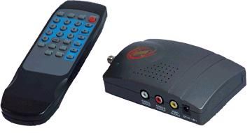 GrandTec TUN-2000 X CHANNEL Pro Mini Sized TV/Cable Tuner, 181 Channel, RF Input, 6V DC 300mA, RCA audio/video with Remote Control (TUN 2000 TUN2000)