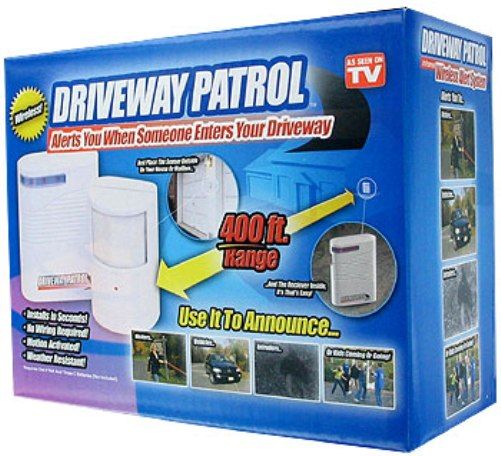 Jobar TV3731 Driveway Patrol Infrared Wireless Alert System, Operates on one 9-volt and three C-cell batteries (which are not included), Sends alert when people, vehicles enter driveway or approach mailbox, Wireless, motion-activated, weather-resistant, 400-foot range (TV-3731 TV 3731)
