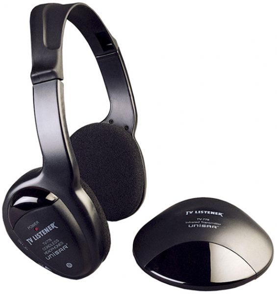 Bebe Sounds TV777 Wireless infrared headphones, Works with any TV, video, or audio source, Infrared, For the hearing impaired, Volume control on headset, Operating distance of up to 33ft, Power on/off in transmitter, Ergonomic, featherweight headphones, 60 Hour battery life, Requires 2 AAA batteries, not included, Black, Hear Crisp (TV-777 TV 777 BEBE-TV777)