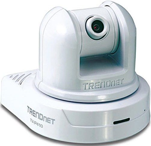 TRENDnet TV-IP410 SecurView Pan/Tilt/Zoom Internet Camera, Pan 330 side-to-side and tilt 105 up-and-down from any Internet connection, High quality MJPEG video recording with up to 30 frames per second, Supports TCP/IP networking, SMTP email, HTTP and other Internet protocols, Record streaming video to your computer (TVIP410 TV IP410)