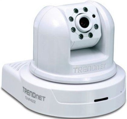 Trendnet TV-IP422 Day/Night Pan/Tilt Internet Camera Server with 2-Way Audio, Pan 330 side-to-side and tilt 105 up-and-down from any Internet connection, High quality MPEG-4 and MJPEG video recording with up to 30 frames per second, Supports TCP/IP networking, SMTP Email, HTTP, Samba and other Internet protocols, Record streaming video to your computer and network storage devices (TVIP422 TV IP422)