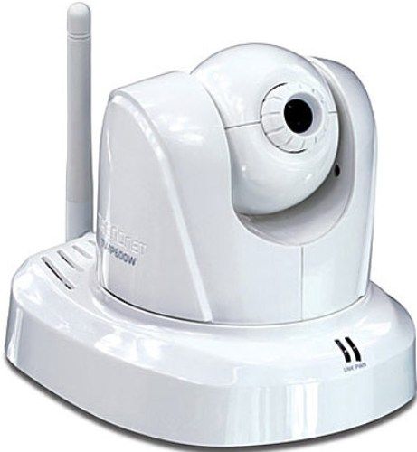 TRENDnet TV-IP600W ProView Wireless Pan/Tilt/Zoom Internet Camera, Wi-Fi compliant with IEEE 802.11b/g devices, Compatible with IEEE 802.11n devices when set to wireless b/g/n Mixed Mode, MJPEG video compression at up to 30 frames per second, Resolution up to VGA 640 x 480 pixels, Pan -156 ~ +156 and tilt -45 ~ +70 (TVIP600W TV IP600W TV-IP600 TVIP600)