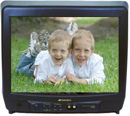 Sansui TVM1316 CRT Color TV, 13-Inch Diagonal, 181 channel tuner, Trilingual OSD, V-Chip parental lock, 120 minute sleep time, Mono Audio Decoding (TVM-1316 TVM 1316)