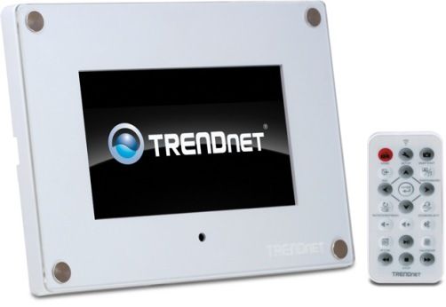 TRENDnet TV-M7 SecurView 7 Wireless Camera Monitor, Connects with wireless b/g networks and forward compatible with wireless n routers, View of up to 4 TRENDnet IP cameras on one screen or view one camera full screen and scan between up to 10 cameras Crisp 7, 16:9 TFT LCD digital display panel Virtual keyboard feature allows configuration through remote control (TVM7 TV M7)