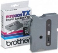 Brother TX1311 1/2" Laminated Tape - Black on Clear (TX-1311, TX 1311) 