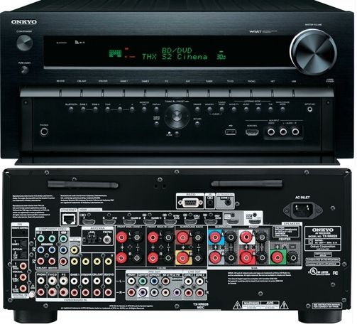 Onkyo TX-NR828 Network A/V Receiver, 7.2 Multichannel Pre-Outs, 160 W (6 Ohms, 1 kHz, 0.7%, 2 channels driven) All Channels, THX Select2 Plus Certified, 4K Passthrough from Compatible Source Devices via HDMI, Built-in Wi-Fi-Certified Wireless LAN Capability, Bluetooth Version 2.1 + EDR Capability, UPC 751398011245, Alternavie to TX-NR809 (TXNR828 TX NR828 TXN-R828 TXNR-828)