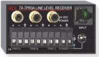 RDL TX-TPR3A Active Three Pair Receiver, Twisted Pair Format-A  Balanced line outputs; Three -10 dBV unbalanced or +4 dBu balanced outputs; Phono jack and detachable terminal block outputs; Audio outputs for all three pairs (A, B and C); Utilizes all three format-A pairs; Powered locally or remotely through RJ45 jack; UPC 813721016188 (TXTPR3A TXTP-R3A TXTPR-3A RDLTXT-PR3A RDLTXTP-R3A RDLTXTPR-3A) 