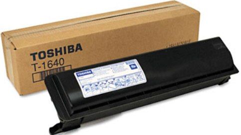 Toshiba T1640 Laser Toner Cartridge, Black Color, 24000 pages Cartridge duty cycle, Copier Print technology, OEM Type, New Genuine Original OEM Toshiba (T1640 T-1640 T 1640)