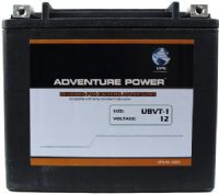 UPG Universal Power Group UBVT-1 Adventure Power Lead Acid V-Twin Sealed AGM Battery, 12 Volts, 18 Ah Nominal Capacity (10H-R), 5.4A Recommended Maximum Charging Current Limit, 14.8VDC/Unit Average al 25ºC Equalization and Cycle Service, HD Terminal, Specially designed as a high-performance battery used for Harley Davidson motorcycles, UPC 806593420238 (UBVT1 UBVT 1 UBV-T1 UB-VT1) 