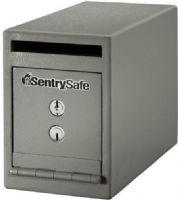 SentrySafe UC-025K Under Counter Drop Slot Depository Safe, 0.25 cu. ft. Capacity, Hardened solid steel construction, Anti-fish slot, Dual head keys and relocking device, 8.5½ H x 6½ W x 12.3½ D Exterior Dimensions, 6.5½ H x 5.8½ W x 10.5½ D Interior Dimensions, Bottom side piano hinge door (UC 025K UC025K Sentry Safe) 