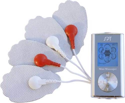 Sunpentown UC-029 Mini Electronic Pulse Massager, Dual-channel for simultaneous use on two users or the ability to use 4 pads, 6 massage programs, 10 intensity levels, Liquid crystal display, Pulse rate 1-200Hz, Pulse intensity 120V/5.1K, Intensity range 0-110 volts, Pulse width 100US, Timer 10 to 60 minutes (in 10 minute increments), FDA approved, UPC 876840011960 (UC029 UC 029)
