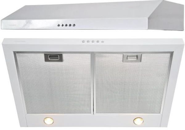 Cavaliere UC200-1830W White Under Cabinet Range Hood, 3 level Speeds, 280CFM Airflow, Noise 40dB to Max Speed 60dB, Dishwasher Safe Aluminum Filters, 2 x 25W Halogen Lights (included), Machine crafted 19 Gauge stainless steel (powder coated), Soft Touch Push Button Control Panel Keypad, Voltage: 120v @ 60 Hz (USA & Canada Standard), Dimension (W x D x H) 30