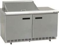 Delfield UC4448N-8 Two Door Reduced Height Refrigerated Sandwich Prep Table, 7.2 Amps, 60 Hertz, 1 Phase, 115 Volts, 8 Pans - 1/6 Size Pan Capacity, Doors Access, 16 cu. ft. Capacity, Swing Door Style, Solid Door, 1/5 HP Horsepower, 2 Number of Doors, 2 Number of Shelves, Air Cooled Refrigeration, Counter Height Style, Standard Top, 48" Nominal Width, 34.25" Work Surface Height, 48.13" x 10" D Cutting Board, UPC 400010736836 (UC4448N-8 UC4448N 8 UC4448N8) 
