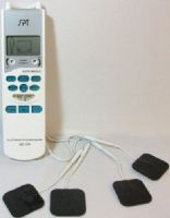 Sunpentown UC-570 Electronic Pulse Massager; Dual-channel for simultaneous use on two users or the ability to use 4 pads; 5 auto programs; 3 massage modes; Liquid crystal display; Intensity range 0-80 volts; Pulse rate 0-120 Hz adjustable; Pulse width 0-200 us; Timer: 15 minutes; Electrodes 1.5” x 1.5”, 4/pkg; FDA approved; UPC 876840004856 (UC570 UC 570) 